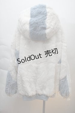 画像2: REFLEM / BIG切替ファーパーカー  白ｘサックス S-25-12-06-021-PU-JA-AS-ZS