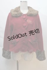 BABY,THE STARS SHINE BRIGHT / スカラップショートジャケット  エンジ S-25-12-06-022-BA-CO-AS-ZS