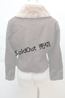 画像2: an another angelus / ファー襟付きショートコート  ブラウン S-25-12-06-023-CA-CO-AS-ZS