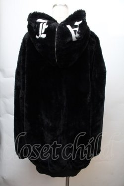 画像2: Amilige / 刺繍入りファーZIPコート  黒ｘ白 S-25-12-06-024-PU-CO-AS-ZS