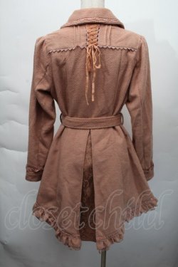 画像2: axes femme / スリットワンピコート  ピンクベージュ S-25-12-06-028-AX-CO-HR-ZS