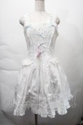 LOLITA / レースジャンパースカート XL 白ｘサックス S-25-12-06-029-LO-OP-HR-ZS