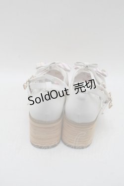 画像3: Sheep Puff（海外ロリータブランド） / リボン木底風シューズ 40 白 S-25-12-06-003-EL-SH-HR-ZS