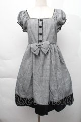 metamorphose / スカラップグレンチェックワンピース  グレー S-25-12-06-035-ME-OP-HR-ZS