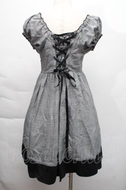 画像2: metamorphose / スカラップグレンチェックワンピース  グレー S-25-12-06-035-ME-OP-HR-ZS
