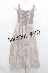 axes femme / ゴブラン柄ワンピース  ピンクベージュ S-25-12-06-041-AX-OP-HR-ZS