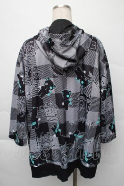 画像2: NieR Clothing / シエル転写パーカー  黒ｘグリーン S-25-12-07-037-PU-TO-HR-ZS