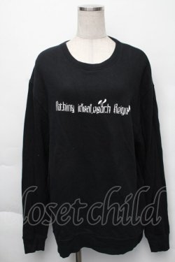 画像1: NieR Clothing / プリントスウェットトップス  黒 S-25-12-07-040-PU-TO-HR-ZS