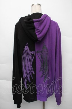 画像2: NieR Clothing / バイカラーパーカー  黒ｘ紫 S-25-12-07-041-PU-TO-HR-ZS