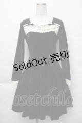 Emily Temple cute / ベロアワンピース  紺 S-25-12-07-043-ET-OP-AS-ZS