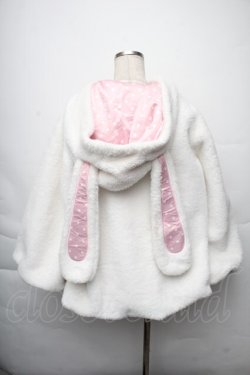 画像2: To Alice / ドットリボンもこもこうさ耳コート  白 S-25-12-07-046-LO-CO-HR-ZS