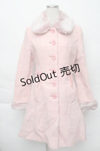 Emily Temple cute / COAT ツイードコート  ピンク S-25-12-07-049-ET-CO-ET-ZS