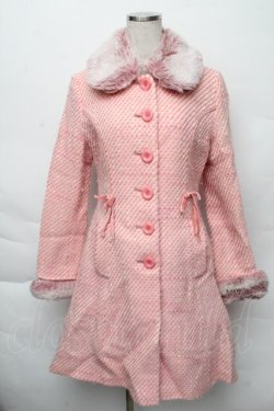 画像1: Emily Temple cute / COAT ツイードコート  ピンク S-25-12-07-049-ET-CO-ET-ZS