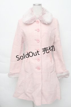 画像1: Emily Temple cute / COAT ツイードコート  ピンク S-25-12-07-049-ET-CO-ET-ZS