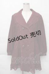 axes femme / COATレース使いライナー付きコート L アカ S-25-12-07-052-AX-CO-OW-ZS