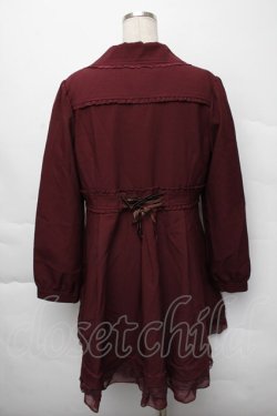 画像2: axes femme / COATレース使いライナー付きコート L アカ S-25-12-07-052-AX-CO-OW-ZS