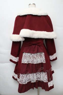 画像2: axes femme kawaii / ケープ付きバッスルコート  ボルドー S-25-12-07-053-AX-CO-HR-ZS
