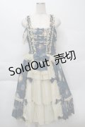 metamorphose / 【プラスサイズ】Vintage cameo チュールフリルリボンdress  アンティークブルー S-25-12-07-060-ME-OP-HR-ZS