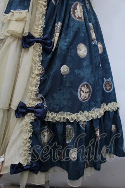 画像5: metamorphose / 【プラスサイズ】Vintage cameo チュールフリルリボンdress  アンティークブルー S-25-12-07-060-ME-OP-HR-ZS