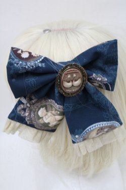 画像7: metamorphose / 【プラスサイズ】Vintage cameo チュールフリルリボンdress  アンティークブルー S-25-12-07-060-ME-OP-HR-ZS