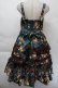画像2: axes femme kawaii / アンティークローズ柄ジャンパースカート  グリーン S-25-12-07-061-AX-OP-AS-ZS (2)