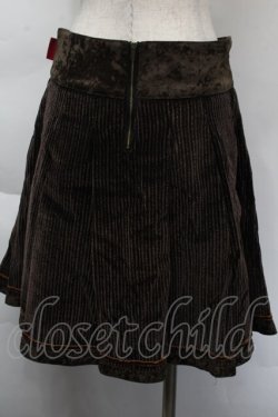 画像2: Ozz oneste / コーデュストライプスカート  ブラウン S-25-12-07-062-OO-SK-ET-ZS