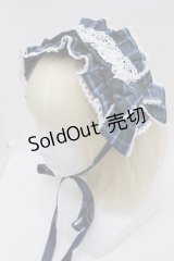 axes femme kawaii / タータンチェックヘッドドレス  ブルー S-25-12-07-010-AX-AC-AS-ZS