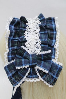 画像2: axes femme kawaii / タータンチェックヘッドドレス  ブルー S-25-12-07-010-AX-AC-AS-ZS