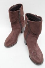 画像1: axes femme / 連ボタン配色ブーツ S ブラウン S-25-12-07-015-AX-SH-HR-ZS (1)
