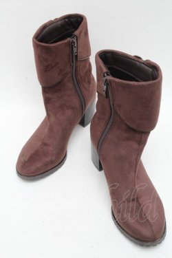 画像1: axes femme / 連ボタン配色ブーツ S ブラウン S-25-12-07-015-AX-SH-HR-ZS