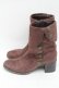 画像2: axes femme / 連ボタン配色ブーツ S ブラウン S-25-12-07-015-AX-SH-HR-ZS (2)