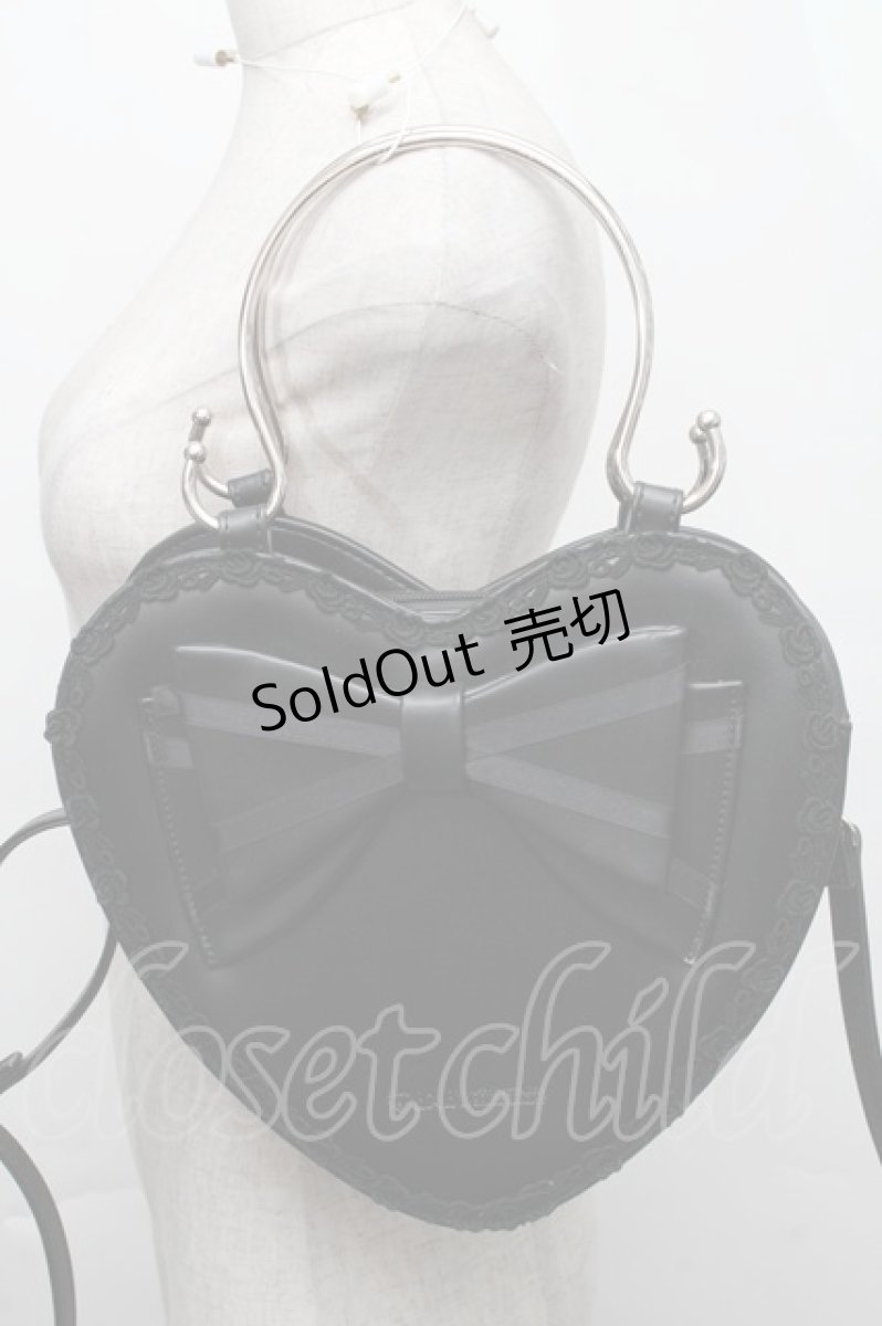 画像1: BABY,THE STARS SHINE BRIGHT / リボンハートバッグ  黒 S-25-12-07-019-BA-JA-AS-ZS (1)