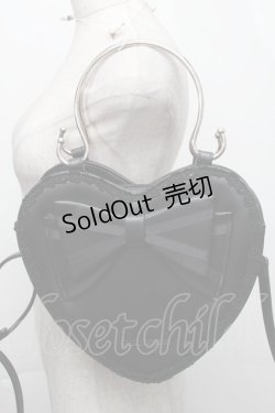 画像1: BABY,THE STARS SHINE BRIGHT / リボンハートバッグ  黒 S-25-12-07-019-BA-JA-AS-ZS