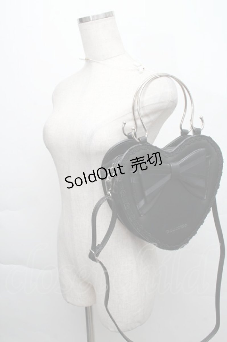 画像3: BABY,THE STARS SHINE BRIGHT / リボンハートバッグ  黒 S-25-12-07-019-BA-JA-AS-ZS (3)