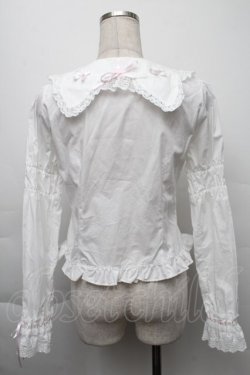 画像2: BABY,THE STARS SHINE BRIGHT / 小さな子猫の魔女さんブラウス  白×ピンク S-25-12-07-022-BA-BL-HR-ZS