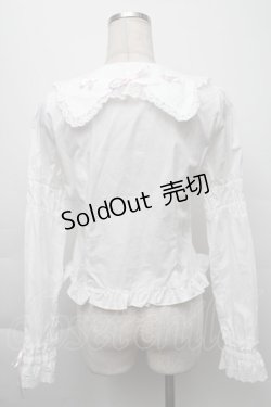 画像2: BABY,THE STARS SHINE BRIGHT / 小さな子猫の魔女さんブラウス  白×ピンク S-25-12-07-022-BA-BL-HR-ZS