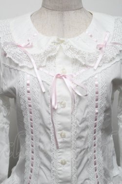 画像3: BABY,THE STARS SHINE BRIGHT / 小さな子猫の魔女さんブラウス  白×ピンク S-25-12-07-022-BA-BL-HR-ZS