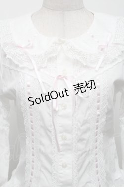 画像3: BABY,THE STARS SHINE BRIGHT / 小さな子猫の魔女さんブラウス  白×ピンク S-25-12-07-022-BA-BL-HR-ZS