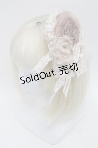 Hoshibako Works / 小夜啼鳥と薔薇 リボンローズクリップ  くすみピンク S-25-12-07-004-LO-AC-AS-ZS