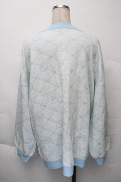 画像2: Honey Cinnamon / モノグラムビッグカーディガン  サックス S-25-12-07-030-LO-TO-HR-ZS