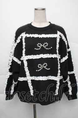 画像1: Swankiss / /frame frill裏毛トップス F 黒 S-25-12-07-036-CA-TO-SZ-ZS