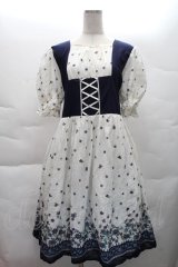 HirokoTokumine / アルプスワンピース  白ｘ紺 S-25-12-08-038-LO-OP-AS-ZS