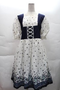 HirokoTokumine / アルプスワンピース  白ｘ紺 S-25-12-08-038-LO-OP-AS-ZS