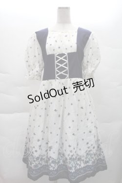 画像1: HirokoTokumine / アルプスワンピース  白ｘ紺 S-25-12-08-038-LO-OP-AS-ZT515