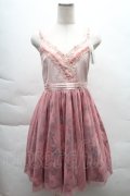 axes femme / チュール重ね花柄ドレス M アワピンク S-25-12-08-041-AX-OP-HR-ZS