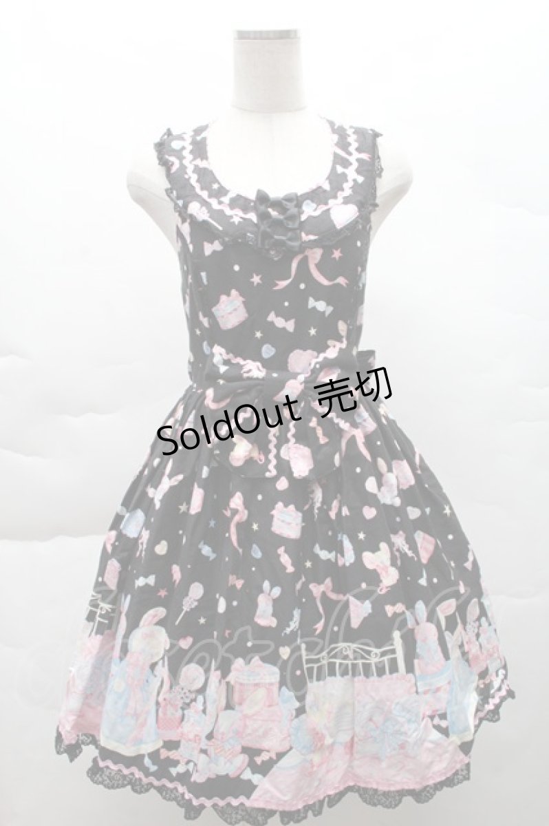 画像1: Angelic Pretty / ドリーミィドールハウスラウンドジャンパースカート  黒 S-25-12-08-046-AP-OP-AS-ZS (1)