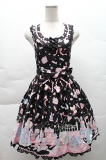 画像1: Angelic Pretty / ドリーミィドールハウスラウンドジャンパースカート  黒 S-25-12-08-046-AP-OP-AS-ZS (1)