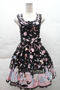 画像1: Angelic Pretty / ドリーミィドールハウスラウンドジャンパースカート  黒 S-25-12-08-046-AP-OP-AS-ZS