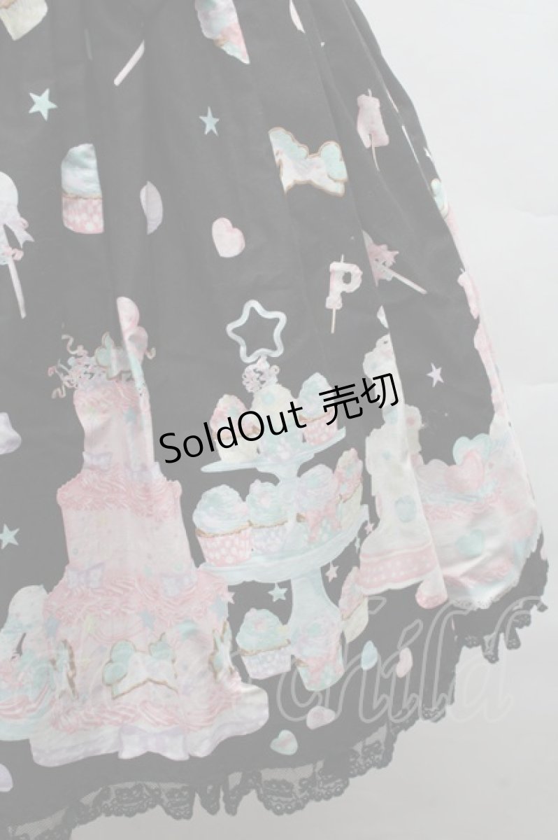 画像4: Angelic Pretty / Decoration Dream後ろフリルジャンパースカート  黒 S-25-12-08-047-AP-OP-AS-ZS (4)