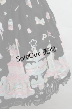 画像4: Angelic Pretty / Decoration Dream後ろフリルジャンパースカート  黒 S-25-12-08-047-AP-OP-AS-ZS